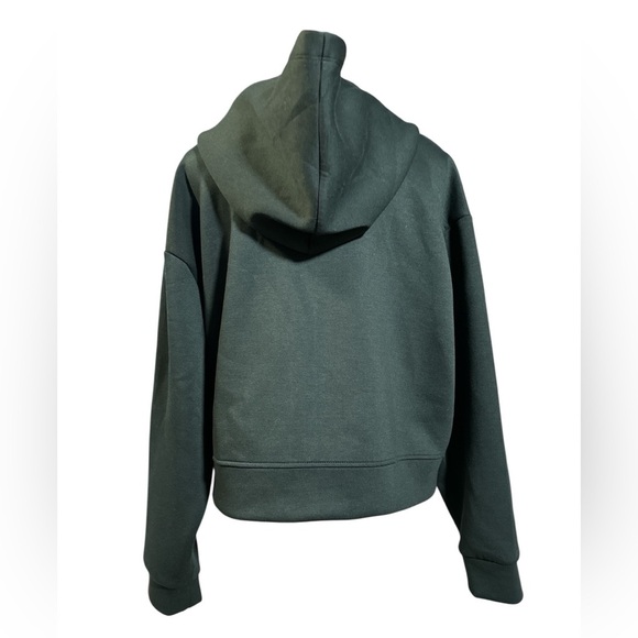 a new day Green Crop Sweatshirt with Hood and Zipper - Picture 4 of 6